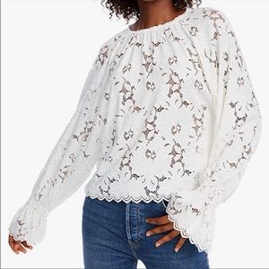 Free People Olivia Balloon Sleeve Blouse